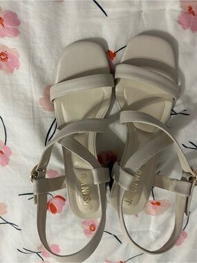 Jason Wu Cream Strappy Leather Sandals Size 8